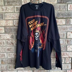 🍒💣 Hot Topic Grim long sleeve t-shirt